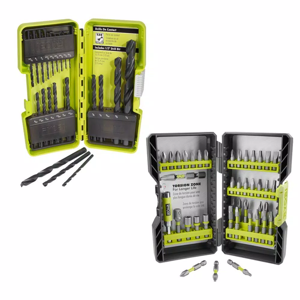 RYOBI 61-Piece Drill Bit and Impact Rated Driving Bit Set