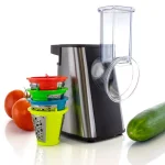 MegaChef Stainless Steel Electric Salad Maker 4-in-1 Slicer, Shredder, Chopper and Shooter thumbnail 3