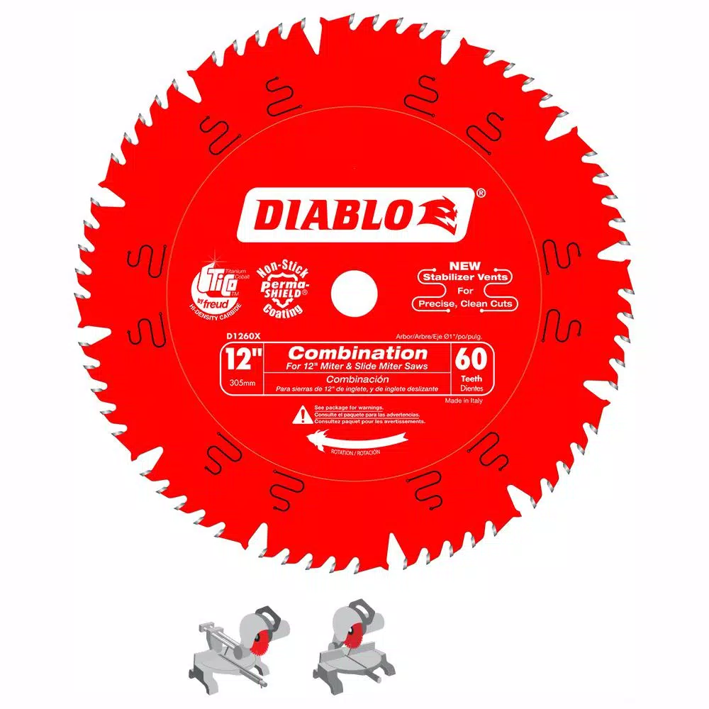 Diablo 12 in. x 60-Teeth Combination Carbide Circular Saw Blade