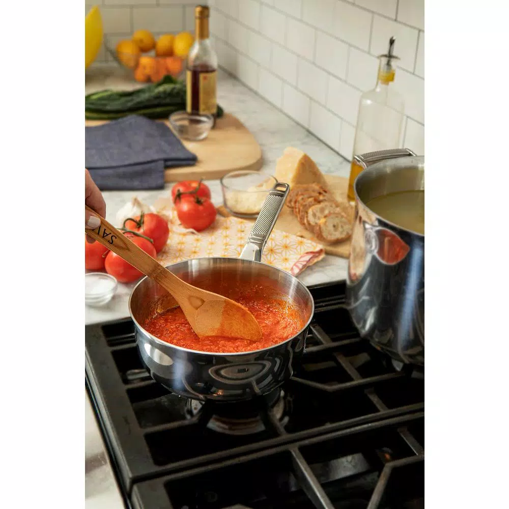 Saveur Selects 2 qt. Tri-Ply Stainless Steel Chef's Pan with Lid