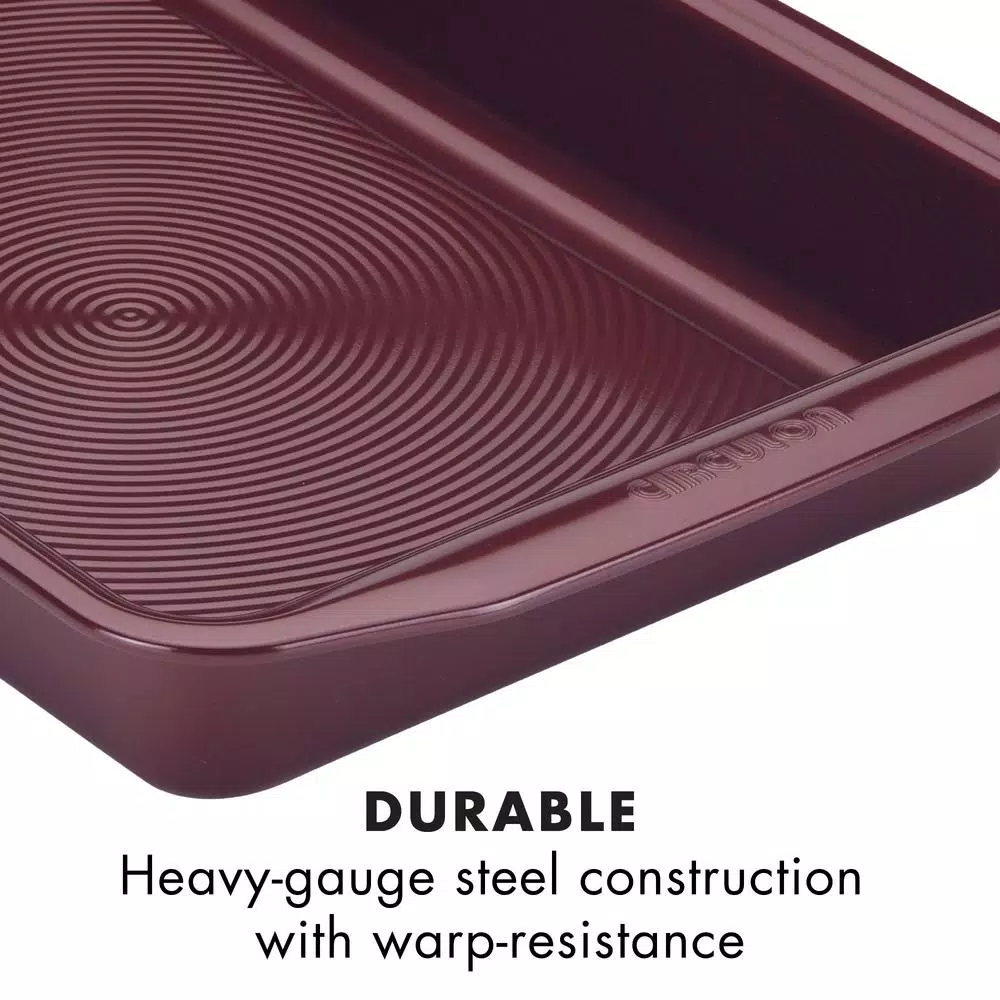 Circulon Nonstick Bakeware Cookie Pan, 10-Inch x 15-Inch, Merlot