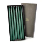 ROOT CANDLES A.I. Root 12 in. Dark Green Dipped Taper Dinner Candles, Beeswax Enriched (Box of 12) thumbnail 2