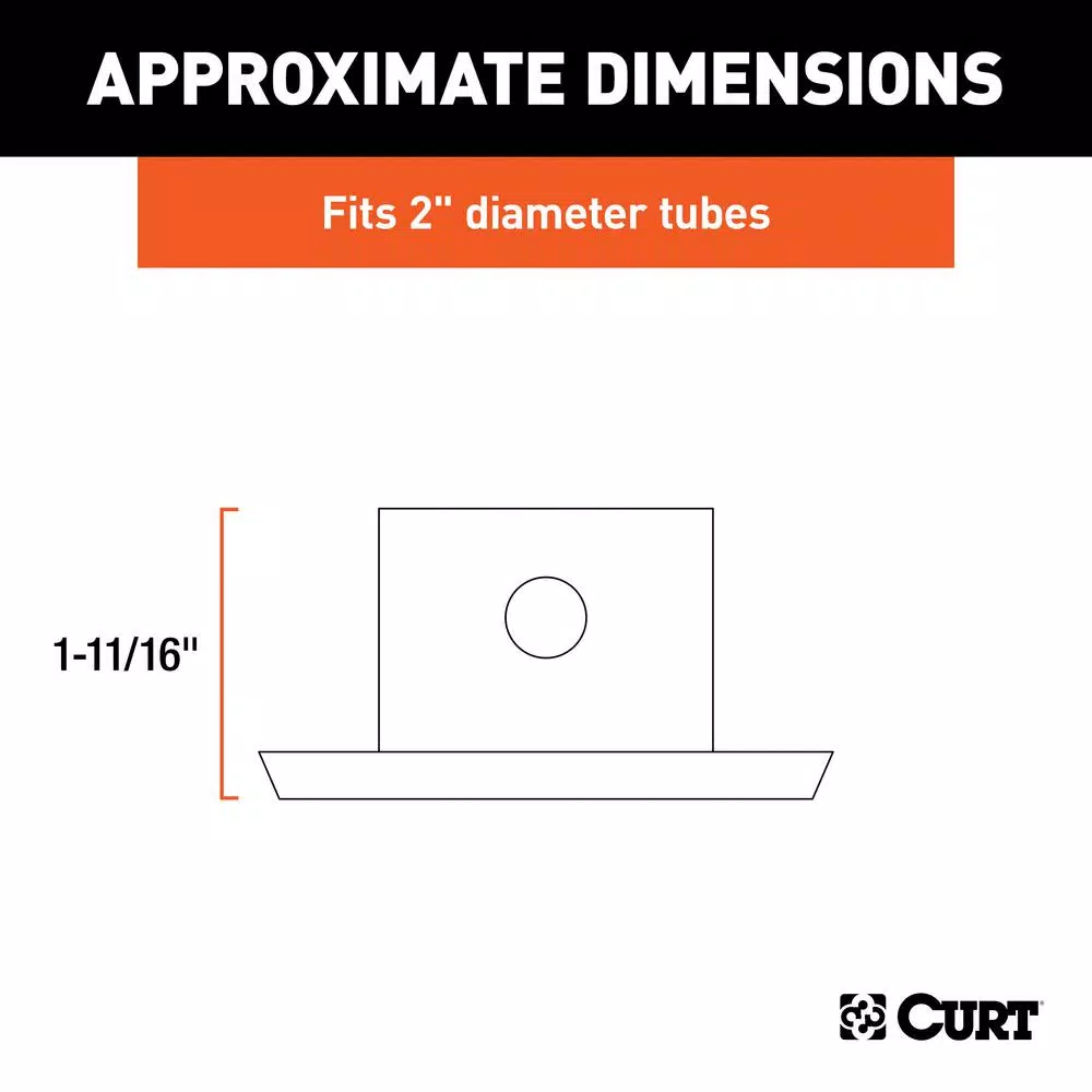 CURT Pin-On Jack Foot for 2" Tube, 2,000 lbs. Capacity