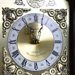 Bedford Clock Collection Redwood Mantel Clock with Chimes, Classic Wood Case with Roman Numeral Dial thumbnail 5