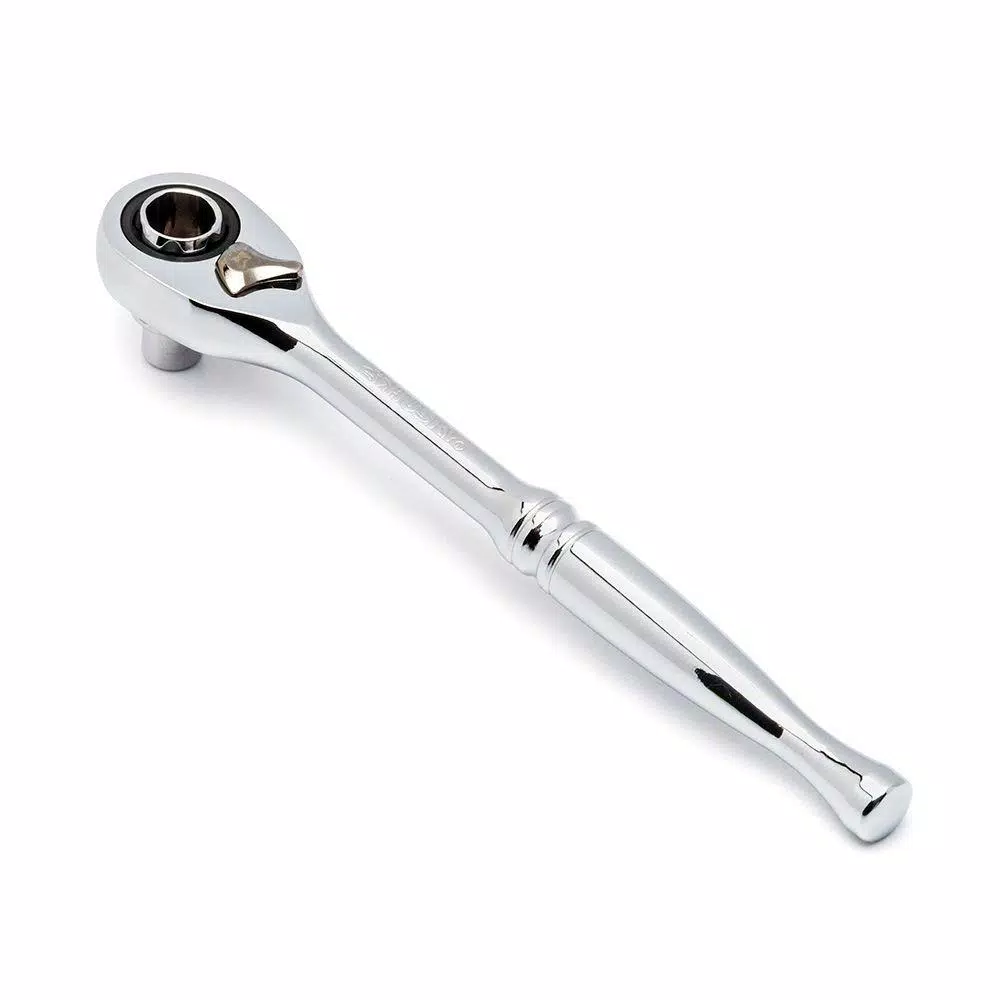 Husky 1/4 in. Drive Pass Through Ratchet, 72-Tooth, Chrome Finish