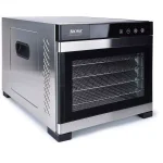 AROMA 6-Tray Digital Food Dehydrator with Glass Door and Stainless Steel Trays, 600W, Black thumbnail 5