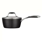 Tramontina Gourmet Ceramica Deluxe 3 Qt. Aluminum Ceramic Nonstick Sauce Pan with Glass Lid, Metallic Black thumbnail 2