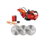 Hilti DSH 600-X 63 cc 12 in. Hand Held Gas Saw with 3-Pack Premium Universal Diamond Saw Blades thumbnail 1