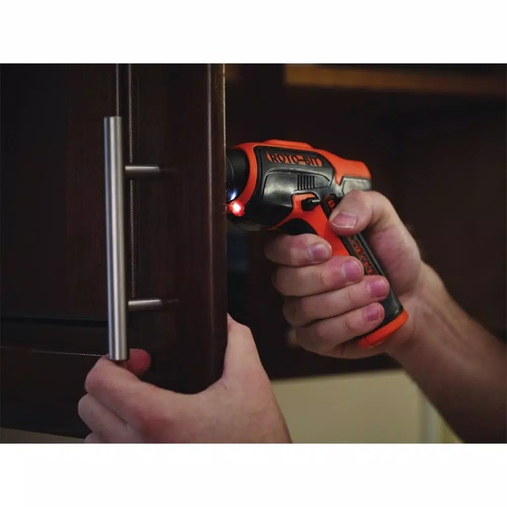 BLACK+DECKER 4V MAX Lithium-Ion Cordless Electric Screwdriver with Rotating Bit Cartridge and Charger
