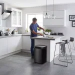 Boyel Living 13 Gallon Stainless Steel Sensor Trash Can - Touch-Free Rectangular Kitchen Bin with Black Lid thumbnail 5