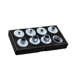 Milescraft Metal Router Bushing Set - 10-Piece Template Guide Set with Storage Case thumbnail 1