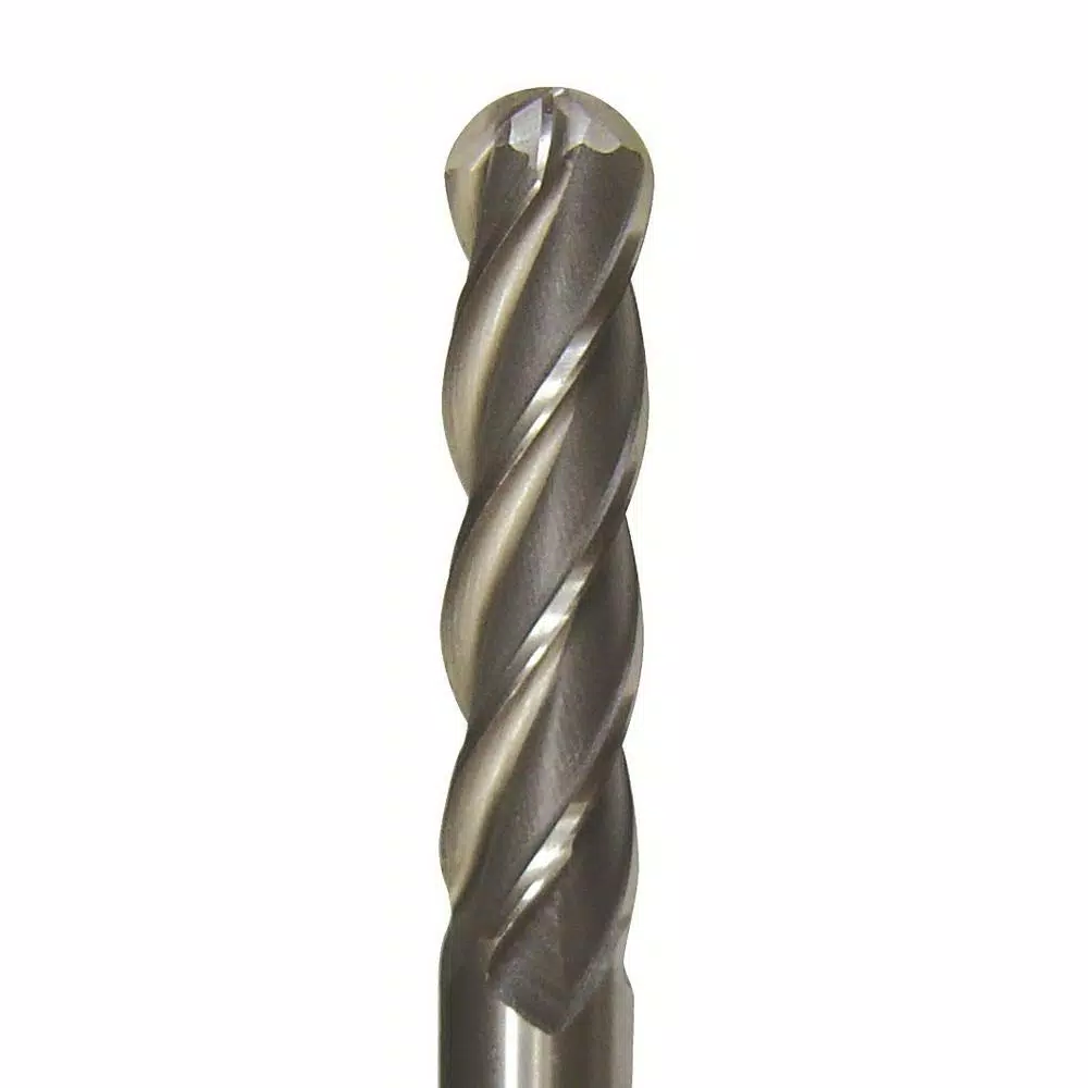 Drill America 1/4 in. Shank Carbide 4-Flute Ball Nose End Mill Specialty Bit