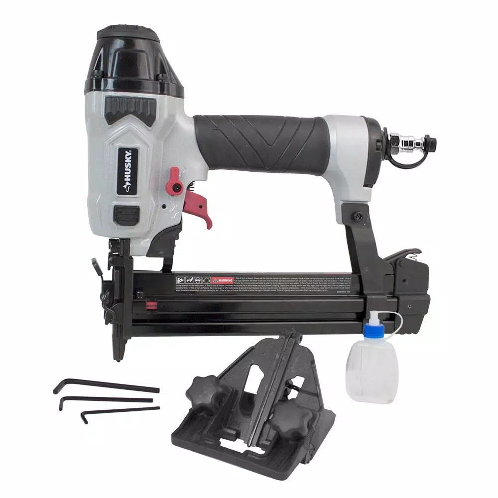 Husky 4-in-1 18-Gauge Pneumatic Mini Flooring Nailer and Stapler