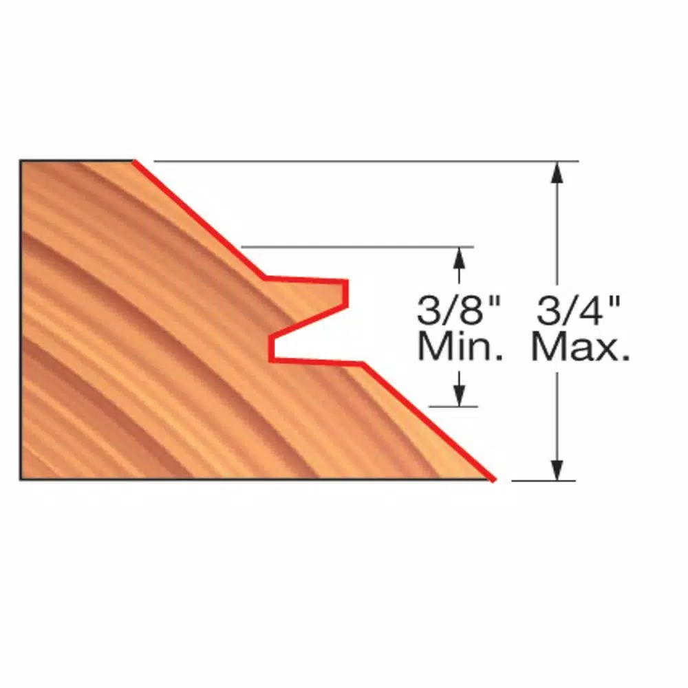 Diablo 3/4 in. Carbide Lock Miter Router Bit, 1/2 in. Shank
