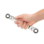 TEKTON 16 mm x 18 mm Flex-Head Ratcheting Box End Wrench thumbnail 8
