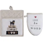 Kay Dee Fur Real Pets Dog Themed Gray Cotton Kitchen Textile Set - 4 Piece thumbnail 3