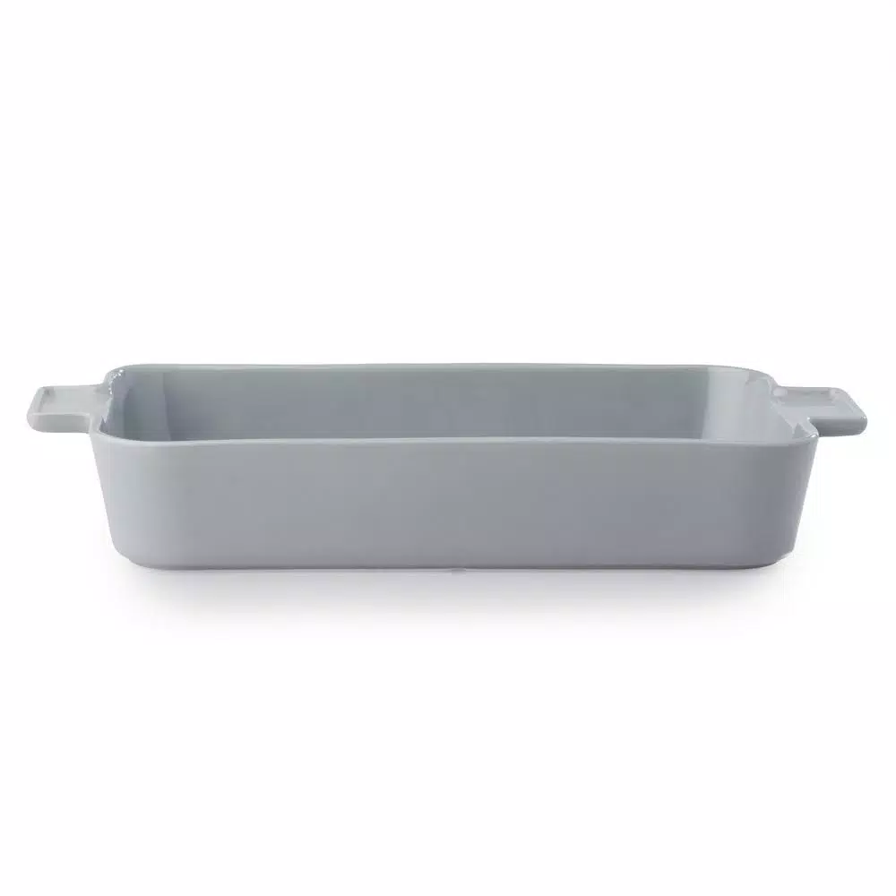 CorningWare 5 Qt. Rectangle Stoneware Baker, 10 in. x 15 in., Ash Gray