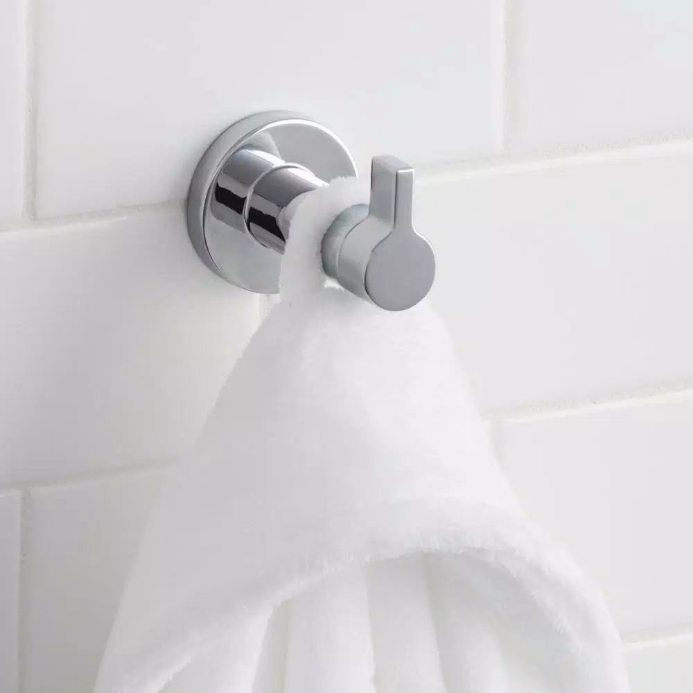Glacier Bay Modern Single Robe Hook, Chrome Finish