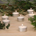 LUMABASE Extended Burn Unscented Tea Light Candles, 100-Count thumbnail 4