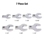 SUNEX TOOLS SUNEXPRESS 7-Piece Crowfoot Wrench Set, SAE, Alloy Steel thumbnail 2