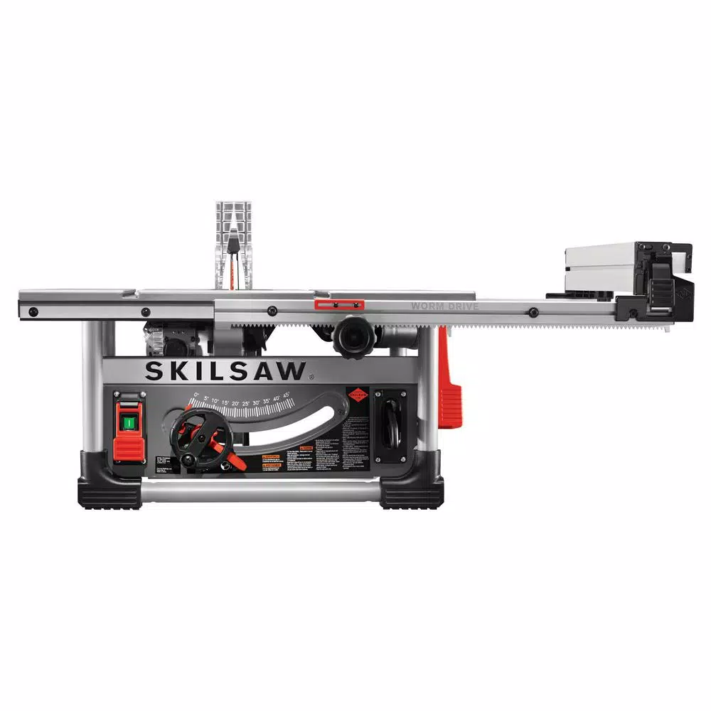 SKILSAW 10 in. Heavy-Duty Worm Drive Table Saw with Stand and Diablo Blade, 15 Amp Corded Electric