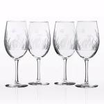 Rolf Glass Heron 18 oz. All-Purpose Wine Glass Set of 4, Etched Glassware thumbnail 1