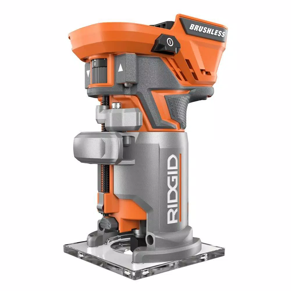 RIDGID 18V Cordless Brushless 1/4 in. Compact Router with 1.5 Ah Lithium-Ion Battery