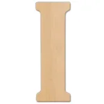 Jeff McWilliams Designs 15 in. Oversized Unfinished Wood Letter (I) - Industrial Style Wall Decor thumbnail 1