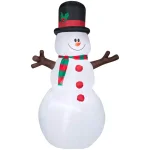 Airblown 5 ft. W x 8 ft. H Inflatable Snowman with Christmas Scarf and Hat, Outdoor Holiday Decor thumbnail 3