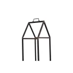 3R Studios House Shaped Metal Log Holder - Black Distressed Iron Firewood Storage thumbnail 3