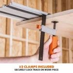 Evolution Power Tools Evolution ST1400 55 in. Circular Saw Track with Clamps and Carry Bag thumbnail 6