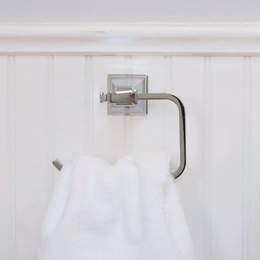 Speakman Rainier Polished Chrome Towel Ring - Square Design Hand Towel Holder