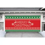 My Door Decor Ugly Christmas Sweater Garage Door Banner Mural, 7 ft. x 16 ft. thumbnail 2