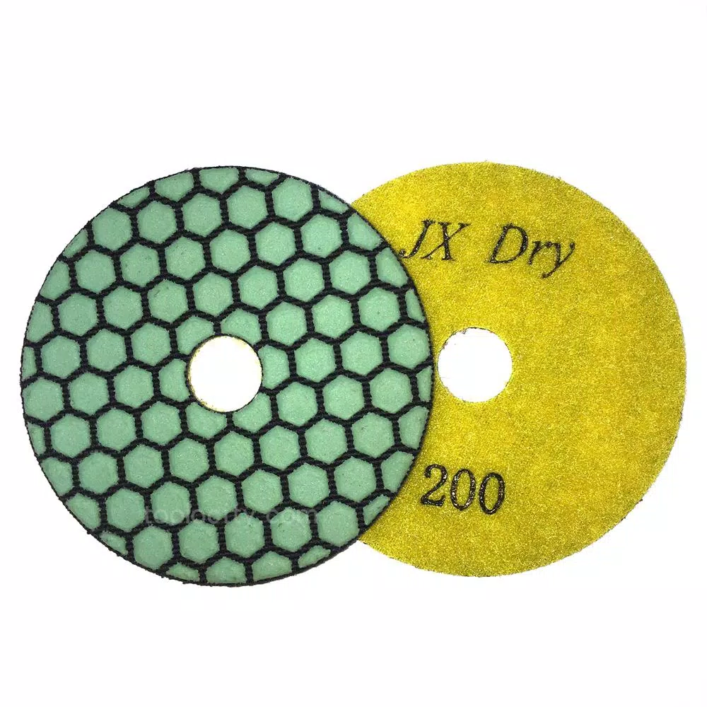 Unbranded JX 4 in. Dry Diamond Polishing Pads Set, 8-Piece Grit Range with White Buff