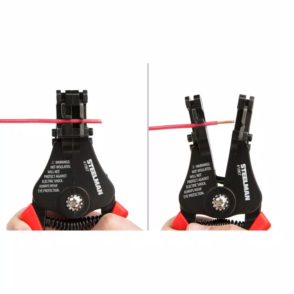Steelman 41867 Wire and Cable Stripper Pliers, 8 AWG to 22 AWG
