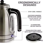 Ovente KS777 1.7L Stainless Steel Electric Kettle, 1500W Rapid Boil with Auto Shut-Off thumbnail 4