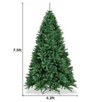 Costway 7.5 ft. Unlit Douglas Fir Artificial Christmas Tree with 2254 Tips thumbnail 2