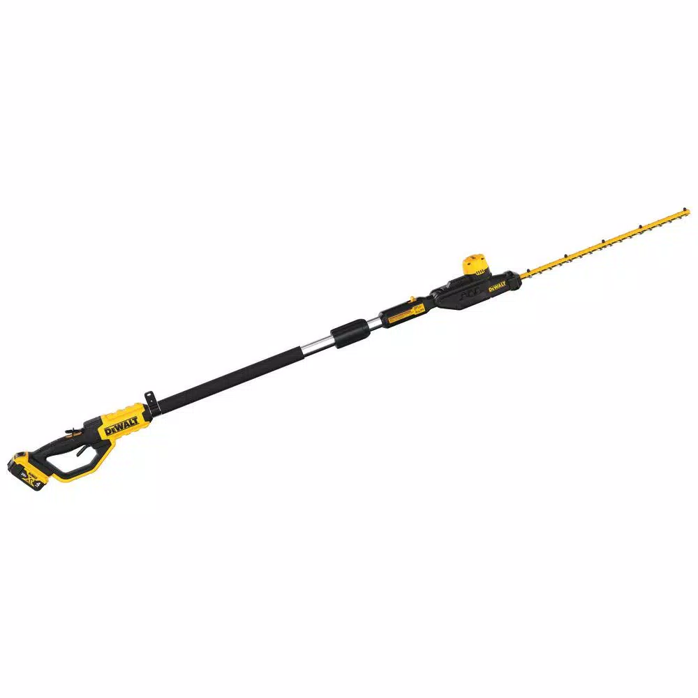 DEWALT 20V MAX Cordless Pole Hedge Trimmer Kit with 4.0Ah Battery, Charger, Sheath and Shoulder Strap