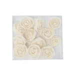 LITTON LANE White Sola Boxed Rose Flowers, Set of 2 - All-Natural Plant Fiber Decorative Rose Fillers thumbnail 6