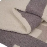 Glitzhome Modern Geometric Pattern Knitted Feather Yarn Throw Blanket, 60 x 50 in thumbnail 3