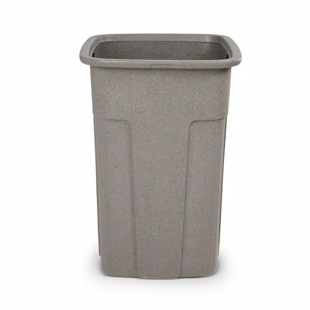 Toter Slimline 50 Gal. Graystone Square Heavy Duty Trash Can