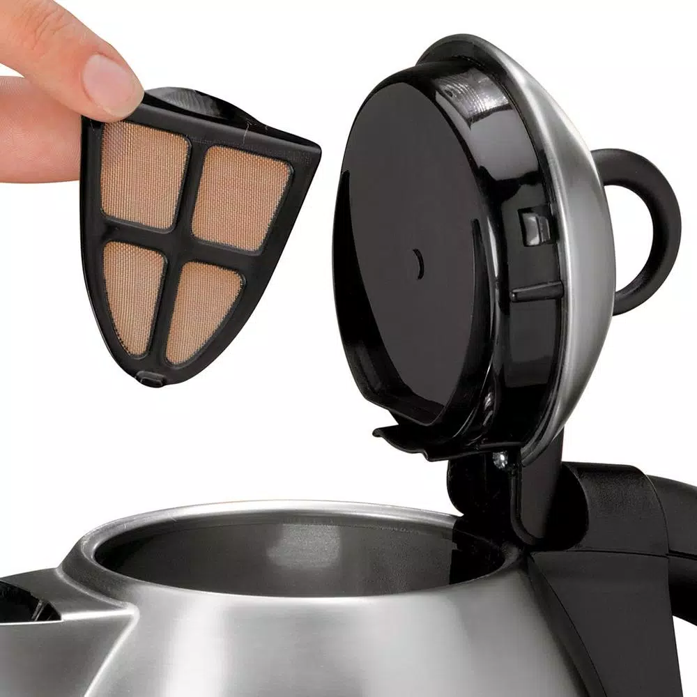 Aroma Hot H20 X-Press 6-Cup Stainless Steel Cordless Electric Kettle