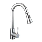 Vanity Art Single-Handle Pull-Down Kitchen Faucet with Sprayer Wand, Chrome Finish thumbnail 1