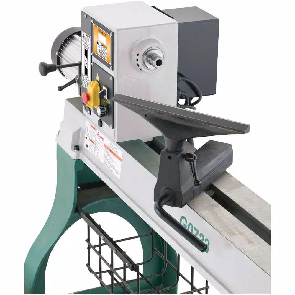 Grizzly Industrial 18 in. x 47 in. Heavy-Duty Wood Lathe with Electronic Variable Speed Control