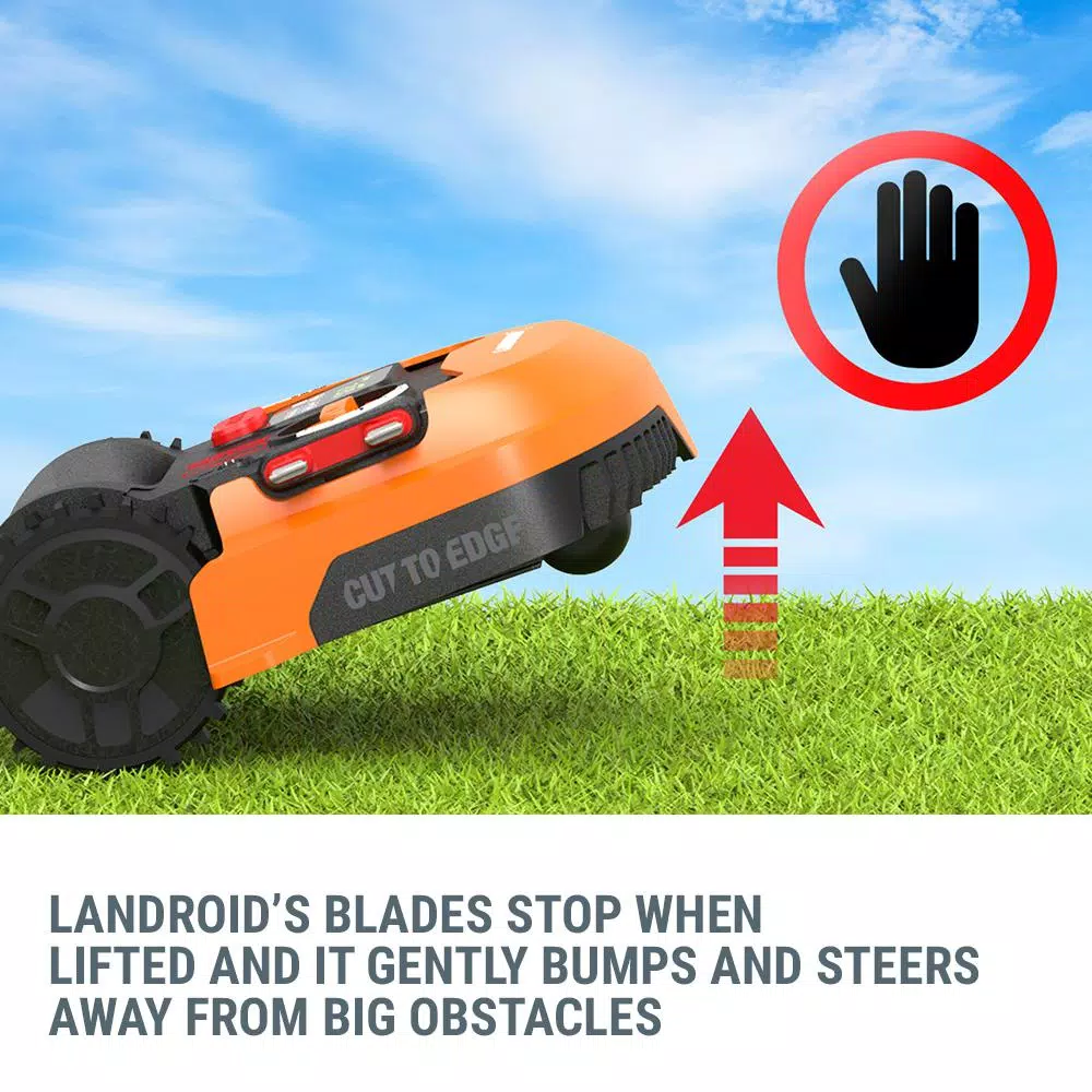 Worx Landroid 20V Robotic Lawn Mower with GPS Module, Brushless Motors & WiFi App, Cuts up to 1/2 Acre