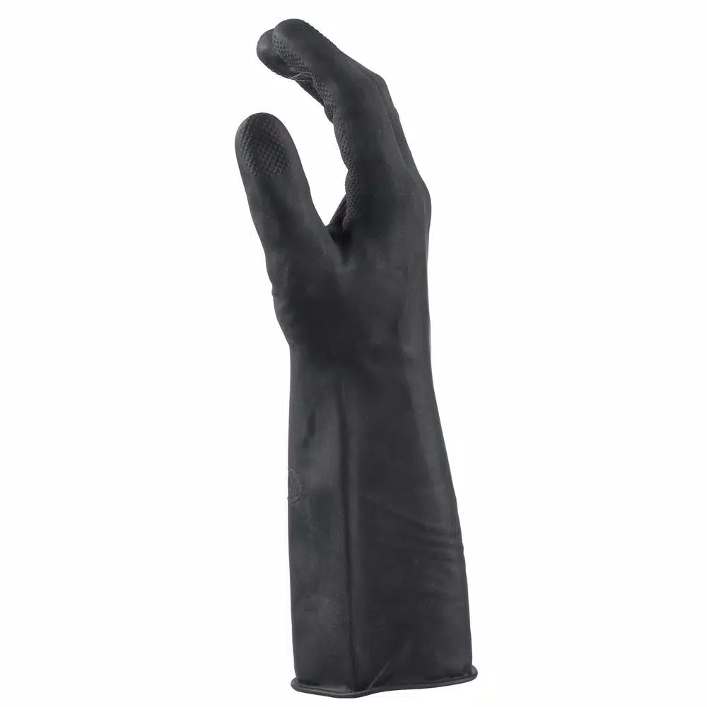 Grease Monkey Pro Cleaning Neoprene Multi-Purpose Gloves, Long Cuff, Black, XL
