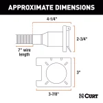CURT Dual-Output 6-Way Round and 4-Way Flat Trailer Wiring Adapter for USCAR Connectors thumbnail 8