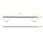 POWERTEC 13 in. HSS Replacement Planer Blades for Ryobi AP1300 - 2 Sets (4 Knives) thumbnail 3