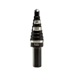 Klein Tools Double Fluted Step Drill Bit, 1/4 in. to 3/4 in., 3/8 in. Hex Shank, High Speed Steel thumbnail 2