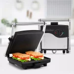 HOLSTEIN HOUSEWARES Holstein 4-Slice Stainless Steel Electric Griddle with Non-Stick Surface, 132 sq. in. thumbnail 6